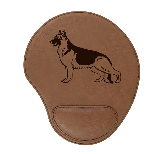 Custom leatherette mouse pad with personalized text and dog design 1. Dog Mouse Pad