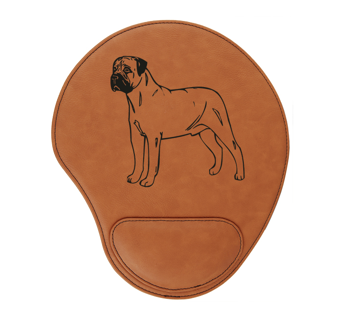 Custom leatherette mouse pad with personalized text and dog design 4. Dog Mouse Pad