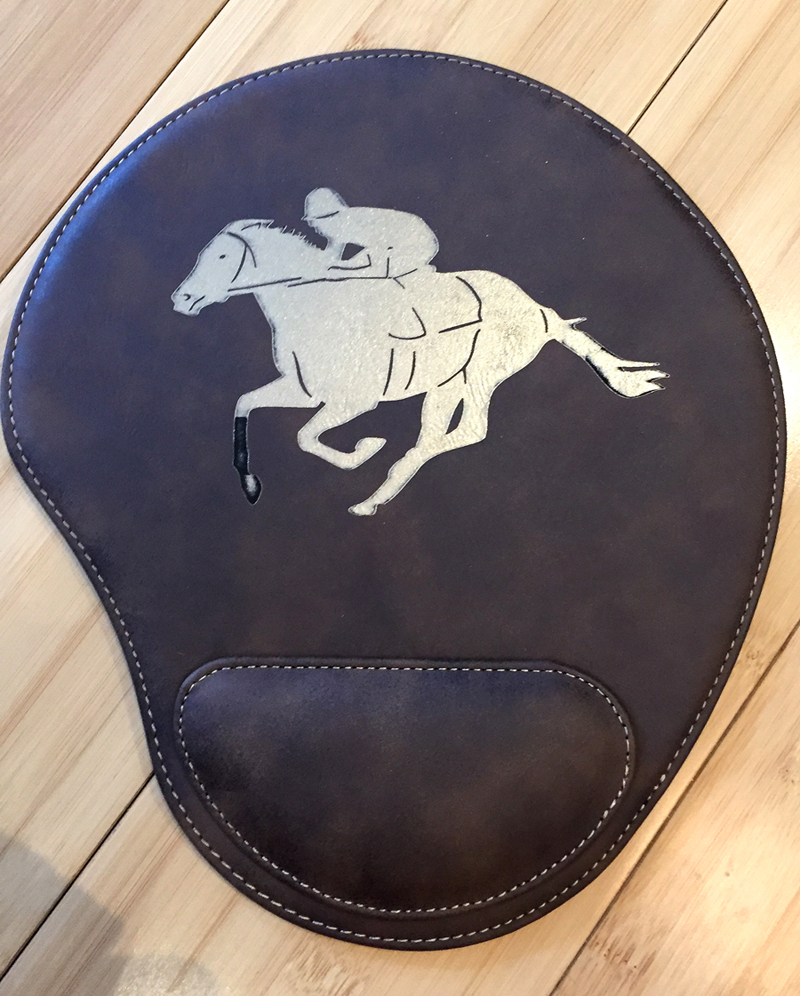 Racehorse Leatherette Mouse Pad - Horse Racing