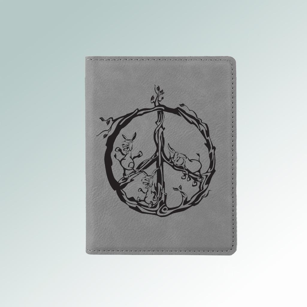 Personalized Leatherette Passport Cover - Choose 100+ Farm Animal Designs - Custom Name/Text - Rustic Cow, Chicken, Donkey Gift