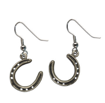 Horseshoe Pewter Earrings