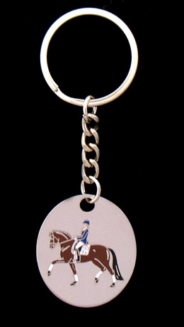Keychain with Dressage horse design.