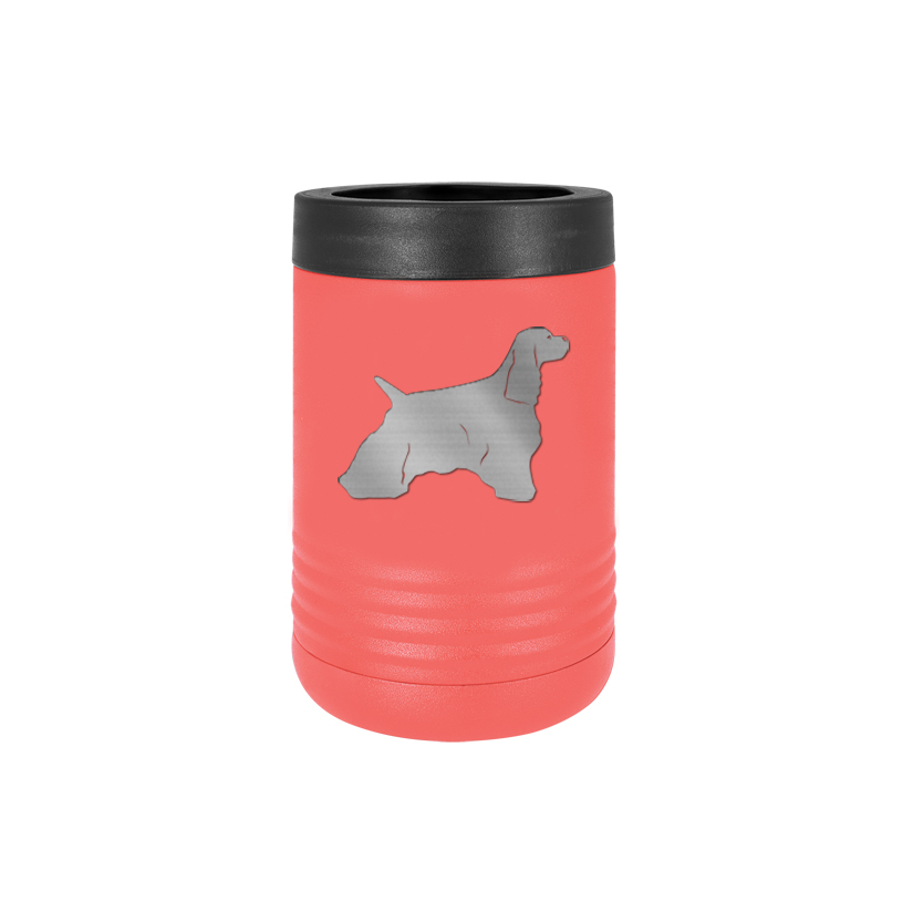 Personalized stainless steel vacuum insulated beverage holder with custom engraved text and dog design 3. Dog Drink Holder