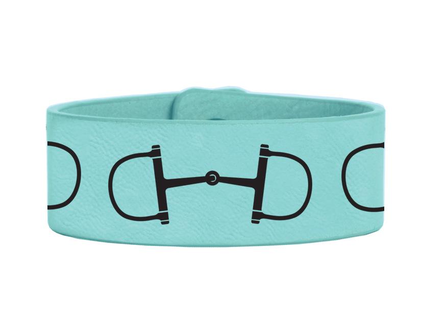 Engraved horse snaffle bit bracelet with your choice of D-Bit. Equestrian Bracelet