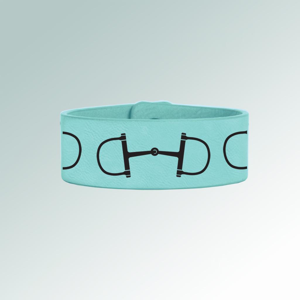 Engraved horse snaffle bit bracelet with your choice of D-Bit. Equestrian Bracelet