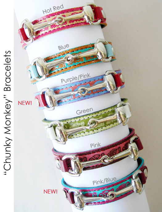 Chunky monkey snaffle bit bracelet.