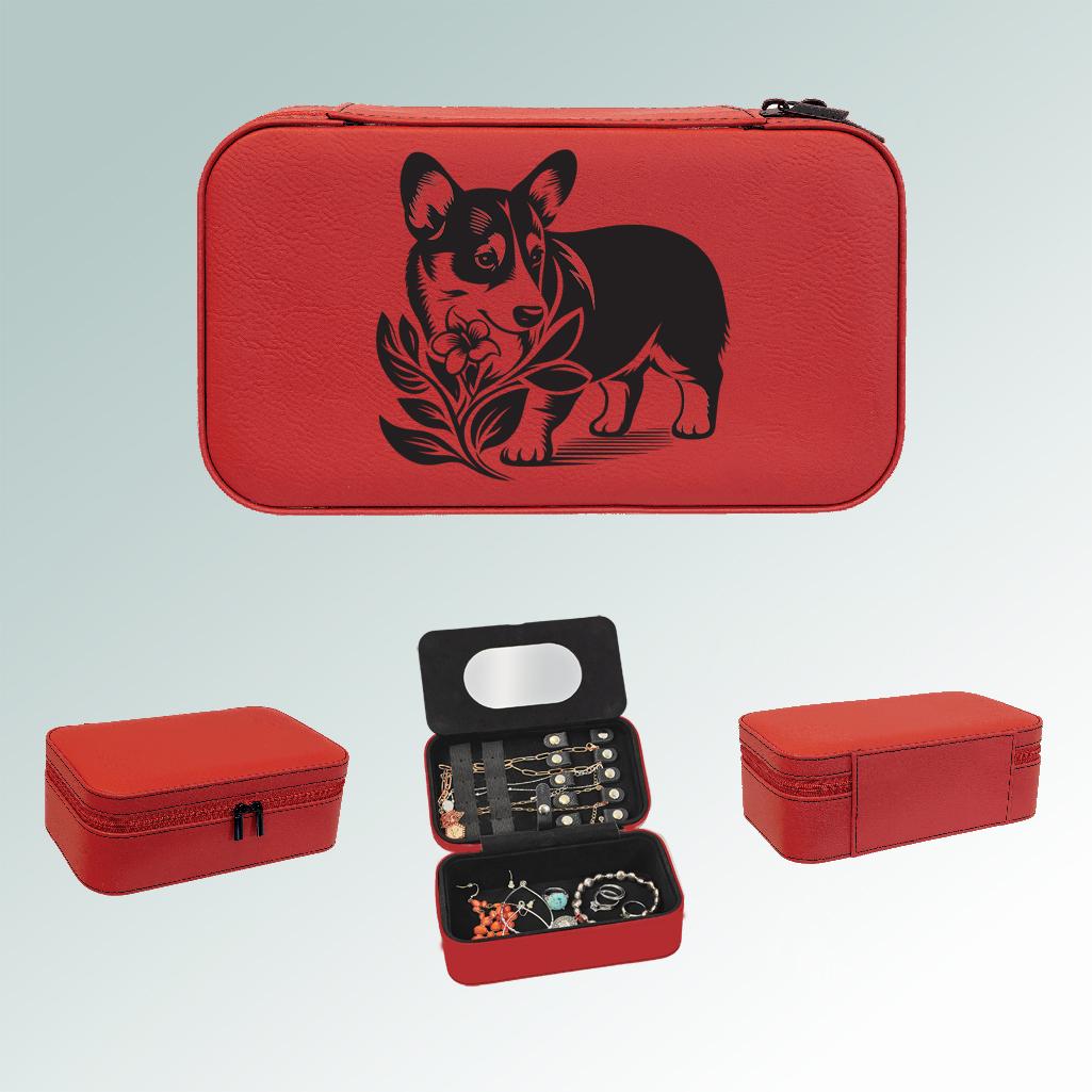 Personalized corgi jewelry box with your choice of corgi design and custom engraved text. 100+ corgi designs to choose from.