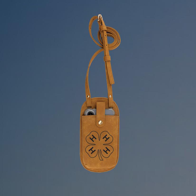 Personalized essential crossbody bag with your choice of 4-H logo and custom engraved text.