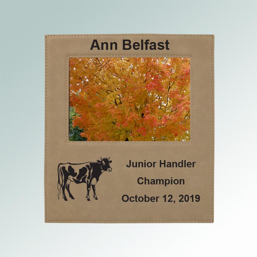 Leatherette Farm Animal Photo Frame Plaque