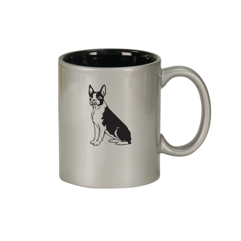 Personalized coffee mug with engraved text and your choice of dog design 2. Dog Coffee Mug