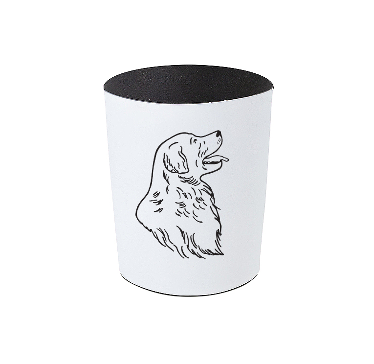Personalized replacement silicone sleeves with custom engraved text and a Golden Retriever design.