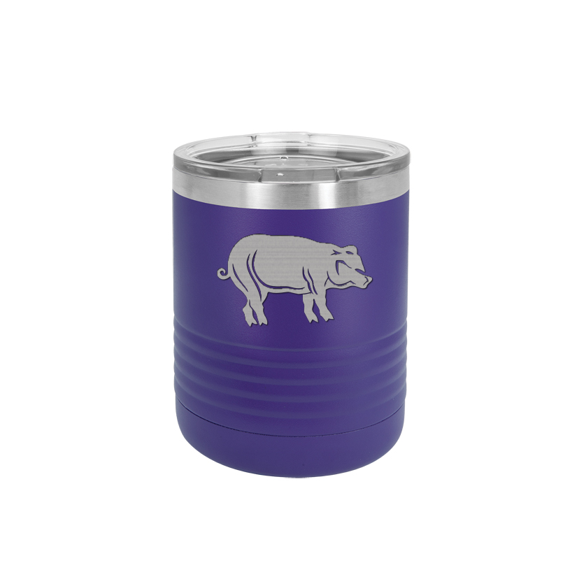 Custom engraved vacuum insulated 10 oz polar camel tumbler with your choice of farm animal design and personalized text. Farm Animal Tumbler