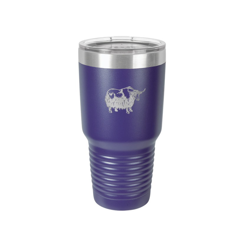 Custom engraved vacuum insulated 30 tumbler with your choice of farm animal design and personalized text. Farm Animal Mug