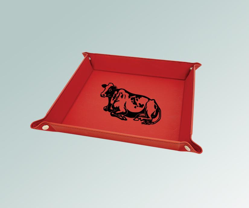 Folding farm animal valet tray with your choice of farm animal design and personalized text. 100+ farm animal designs to choose from.