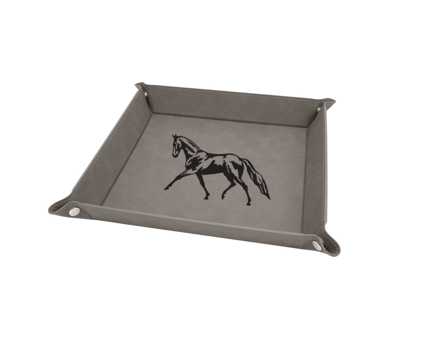 Horse design catchall tray with your choice of horse design 2 and personalized text.