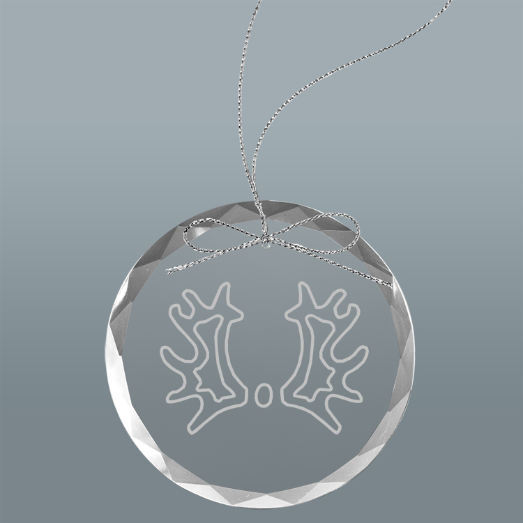 Personalized engraved Christmas ornament / sun catcher with text and breed logo of your choice. Horse Ornament