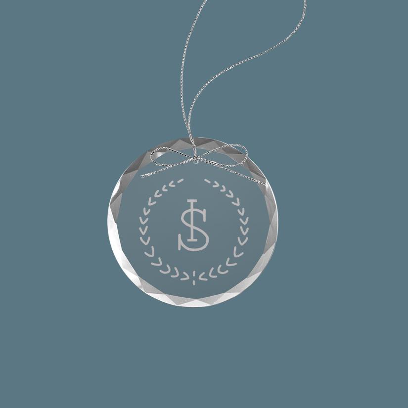 Personalized engraved Christmas horse breed ornament / sun catcher with text and horse breed logo of your choice. 25+ horse breed logos to choose from.