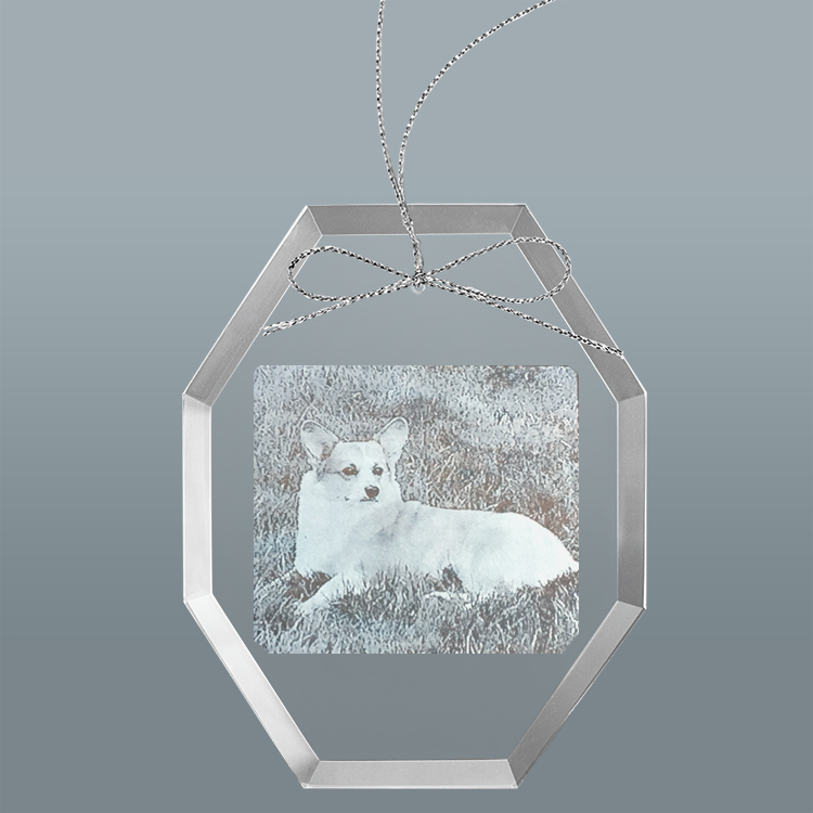Glass Christmas Ornament with Engraved Photo / Image / Picture