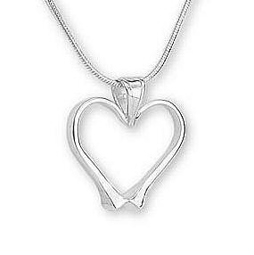 Horseshoe nail heart sterling silver equestrian jewelry necklace. Made in the USA