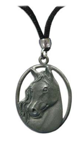 Horse Head Pewter Pendant