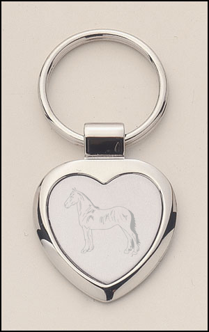 4 key chain styles to choose from in our polished silver custom engraved horse design key chain.