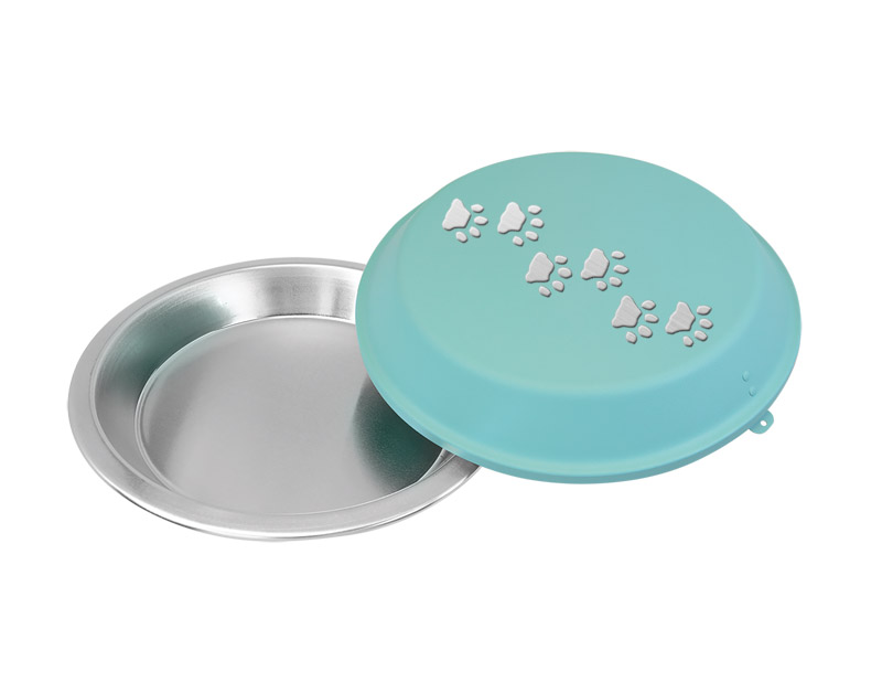 Custom pie pan with your choice of dog design 2 and personalized text. Dog Pie Pan