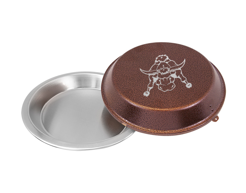 Personalized pie pan with engraved farm animal design and custom text. Farm Animal Pie Pan