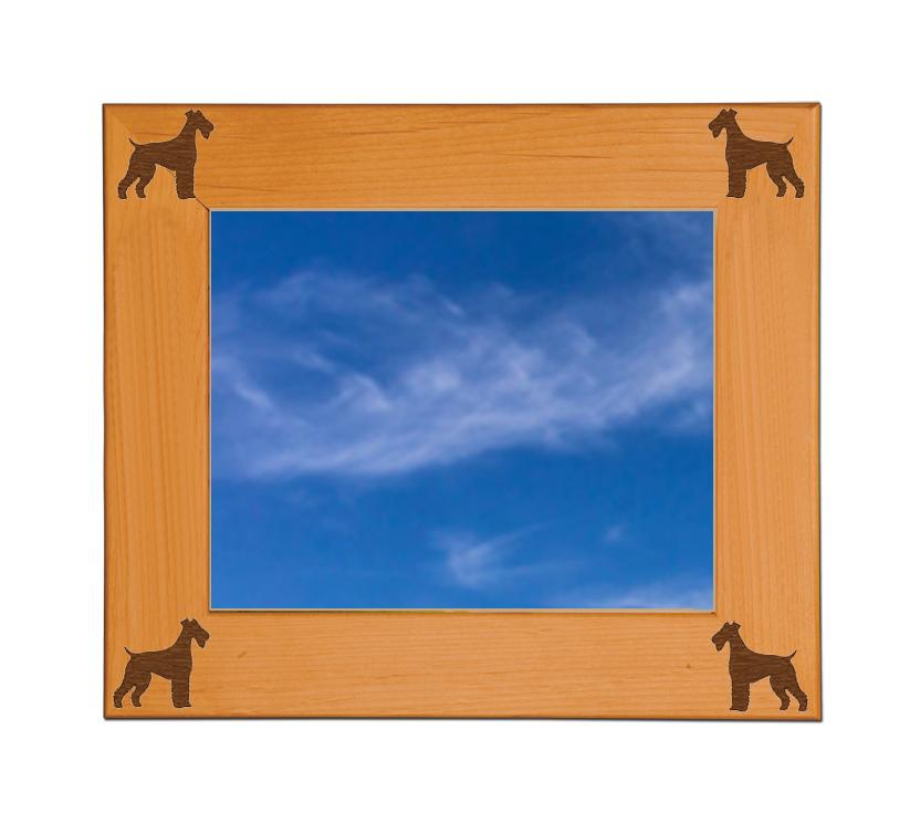 Custom engraved herding dog design wood picture frame that come in 3 different wood types to choose from. Dog Picture Frame