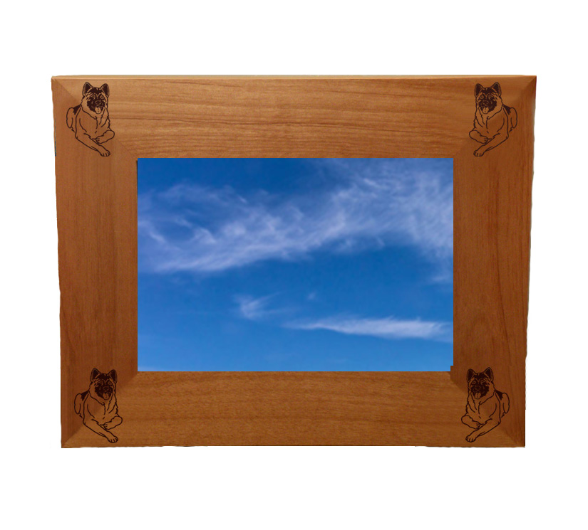 Custom engraved working dog design wood picture frame that come in 3 different wood types to choose from. Dog Picture Frame