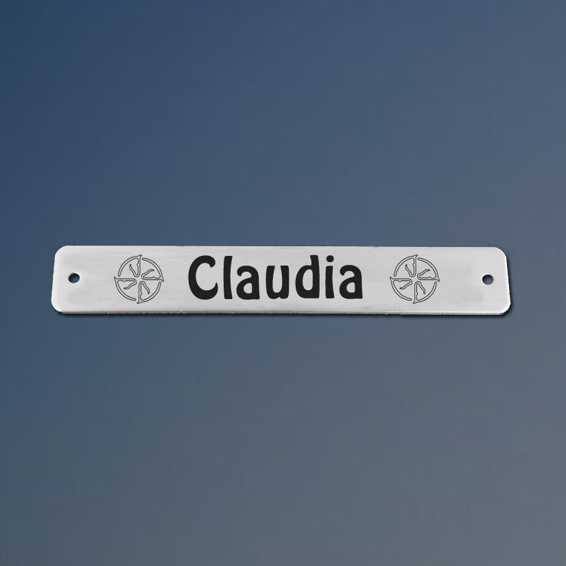 Engraved brass or silver horse breed saddle nameplate with choice of breed logo. 25+ horse breed logos to choose from.