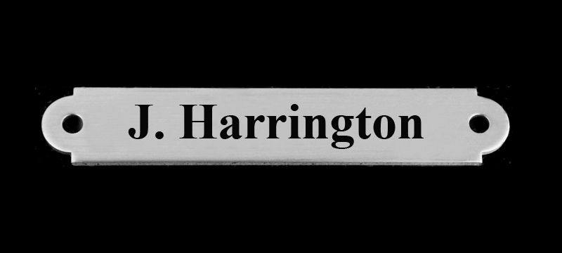 Engraved brass or silver horse saddle nameplate. This Saddle plate comes with either an ornamental end or round end