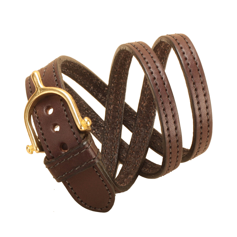 Havana English spur equestrian leather wrap bracelet. Equestrian Jewelry