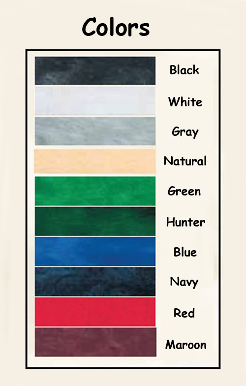 Colors available for synthetic fleece halter cover from Walsh.