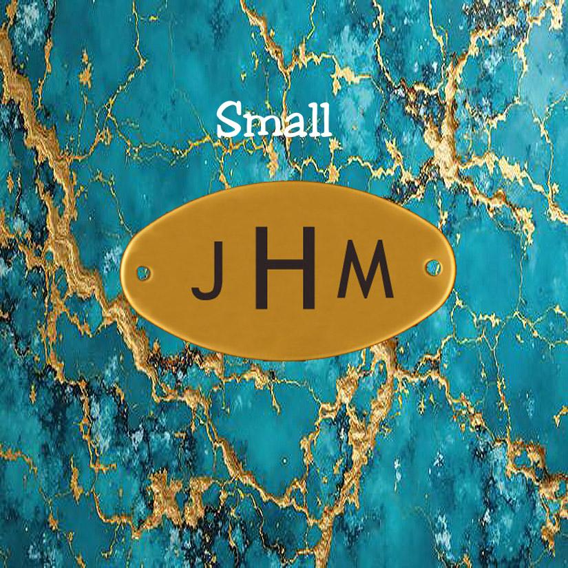 Personalized horse tack trunk nameplate with your choice of font and engraved text.