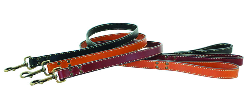Heirloom full grain bridle leather dog leash.