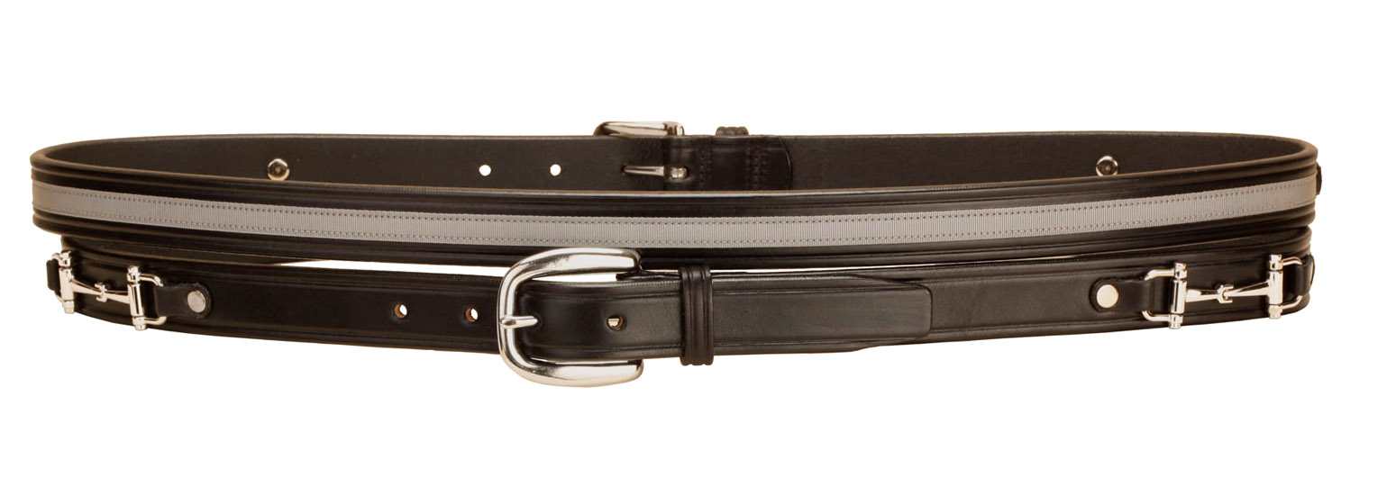 Tory Bit Belt with Grey Ribbon BLACK Different Sizes 