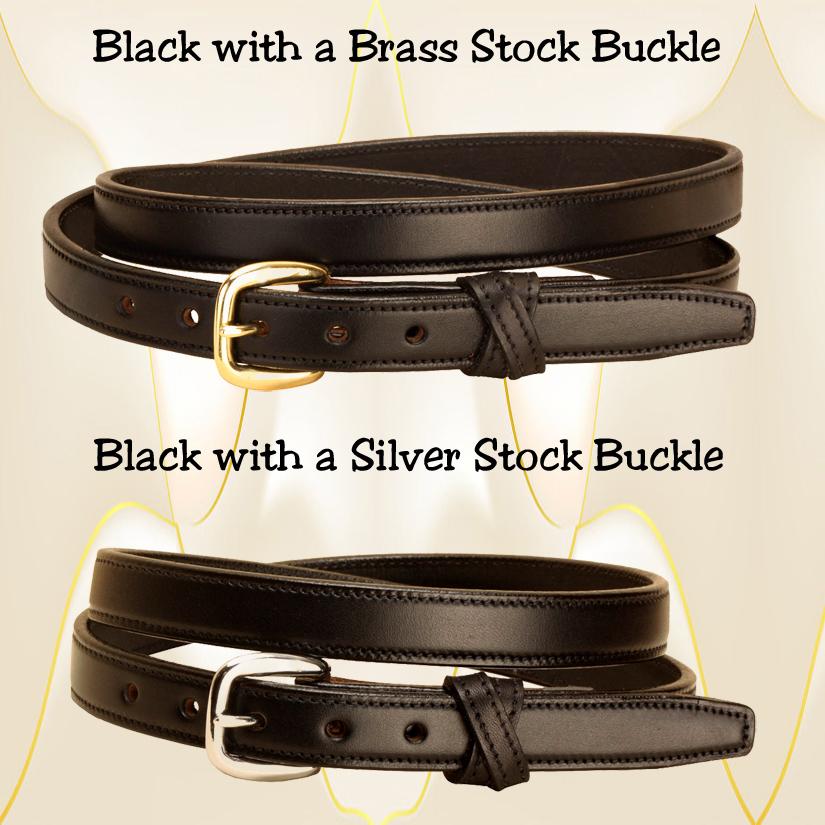 Cross keeper black leather belt with your choice of buckle.
