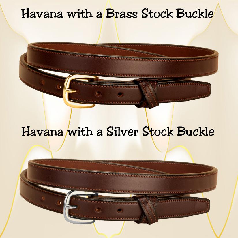 Cross keeper Havana leather belt with your choice of buckle.