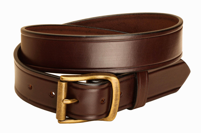 Creased Leather Belt - 1 1/2
