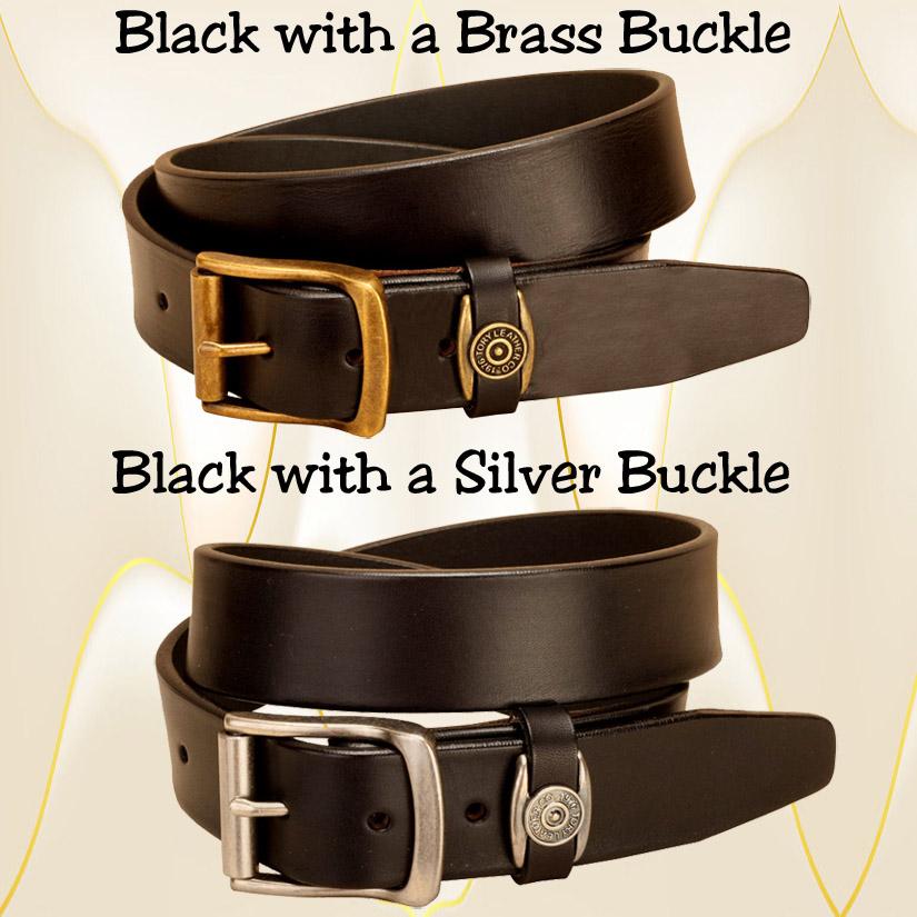 Black bridle leather signature keeper belt.