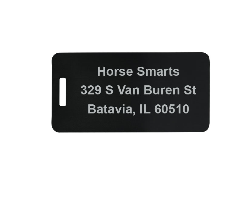 Aluminum Horse Luggage Tag Back