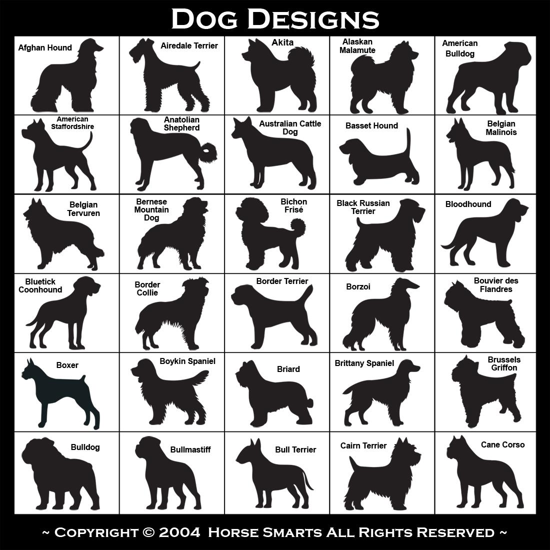Shiba Inu, Soft Coated Wheaten Terrier, Staffordshire Bull Terrier, Tibetan Mastiff, Toy Poodle