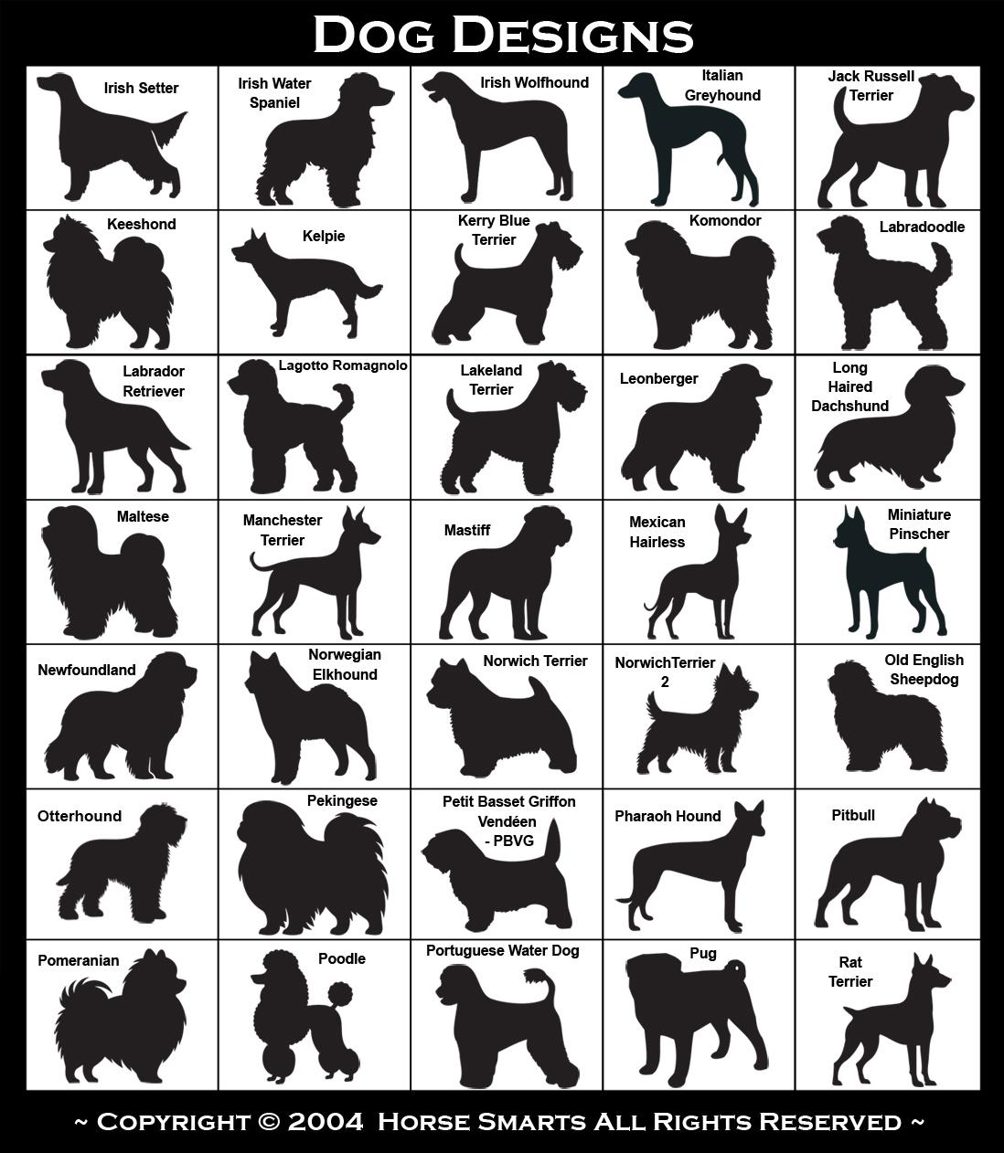 Afghan Hound, Airedale Terrier, Akita, Alaskan Malamute, American Bulldog