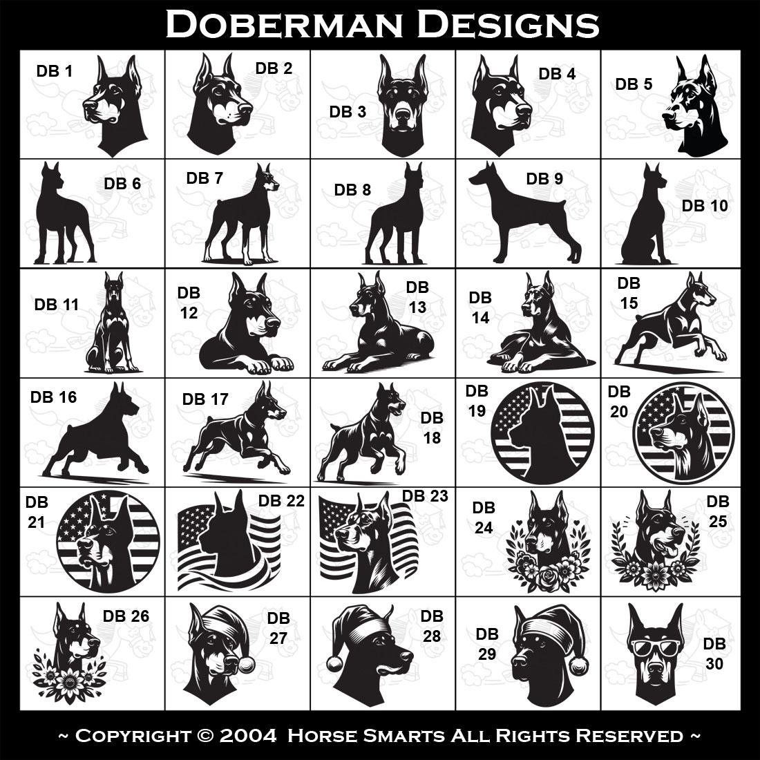 Doberman, Dog, Santa Doberman, Sitting Doberman, Standing Doberman