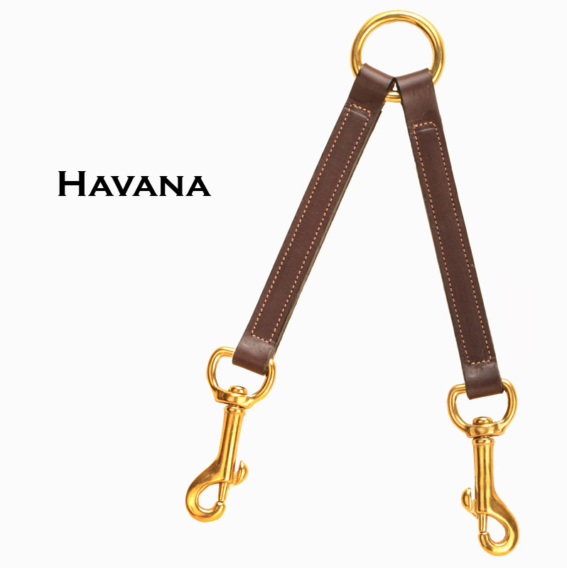 Havana leather coupler attachment.