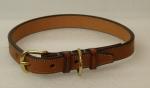Edge stitched leather Edgewood collar.