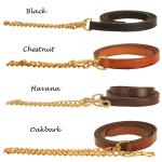 Creased bridle leather horse lead that comes with a 24