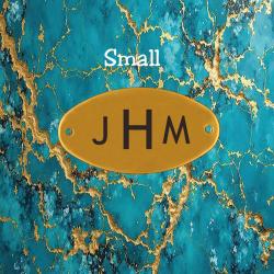 Personalized horse tack trunk nameplate with your choice of font and engraved text.