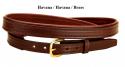 Havana belt with Havana padding and a brass buckle.