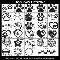 Dog Paw, Dog Paw Heart, Star Dog Paw, Snow Flake Dog Paw